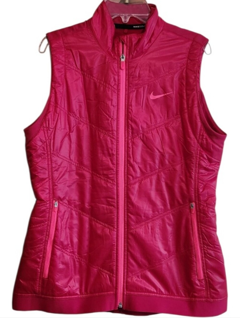 Nike Womens Hot Pink Quilted Puffer Vest